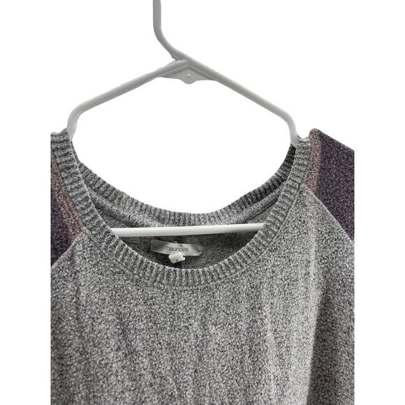 Maurices Gray Striped 3/4 Sleeve Pullover Sweater Women's Size Small - Picture 6 of 12